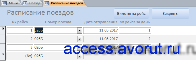База данных «Заказ билетов на поезд». База данных расписание поездов