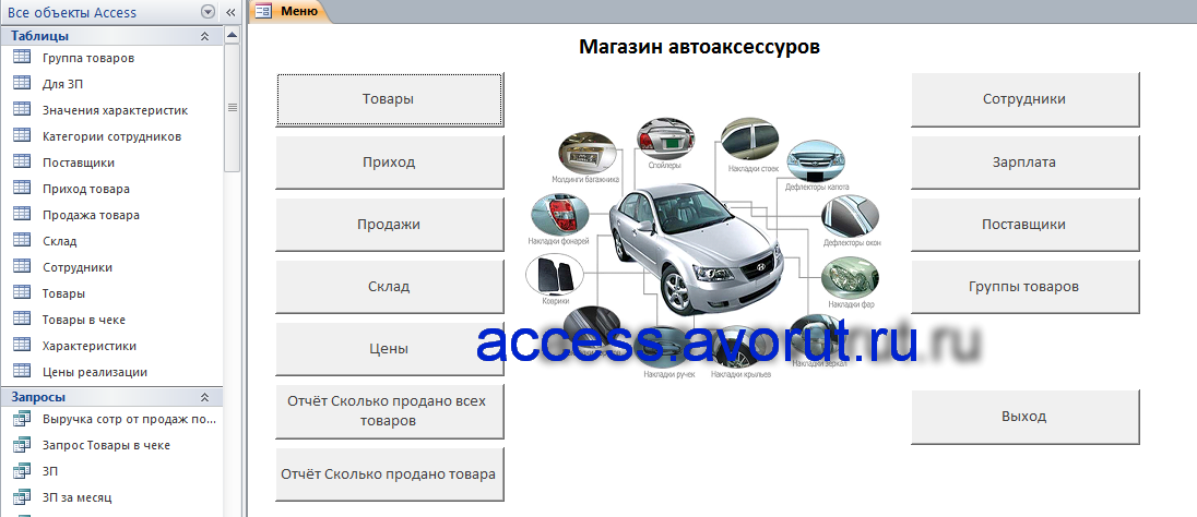 Курсовая Работа База Данных Магазин Автозапчастей