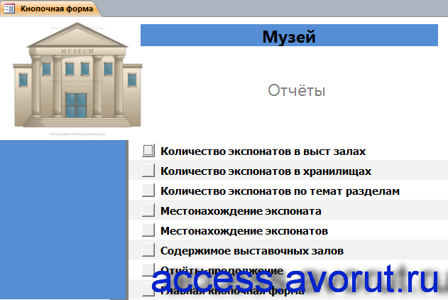 Курсовая Работа База Данных Музея Курсовая Работа База Данных Музея