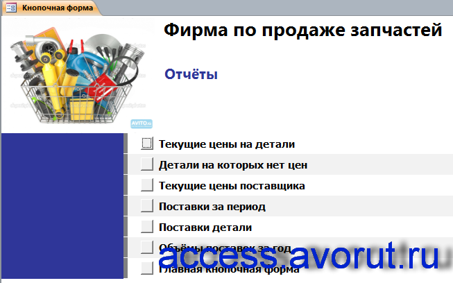 Курсовая Работа База Данных Магазин Автозапчастей